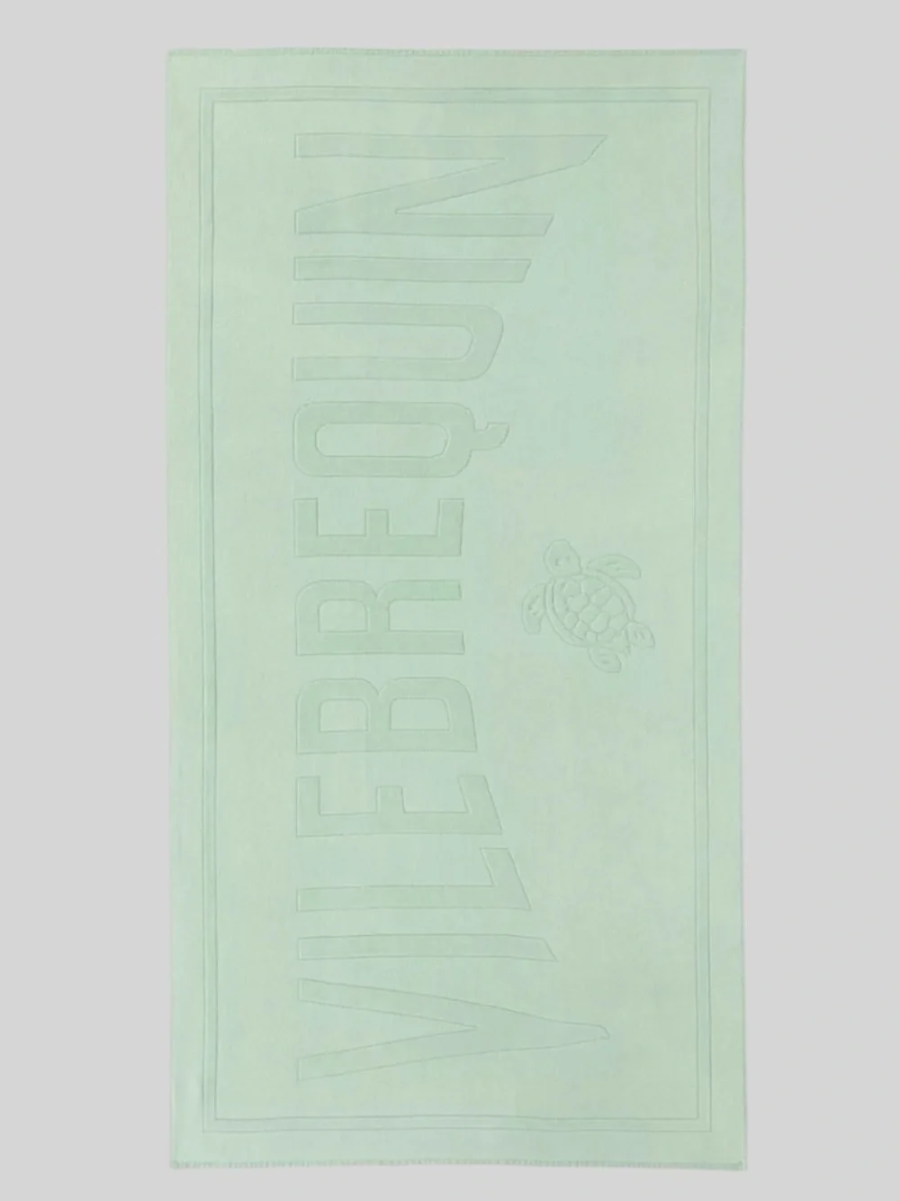 Vilebrequin Jacquard Cotton Beach Towel Mineral Green